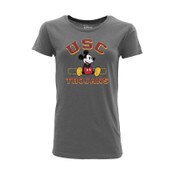 USC Trojans Women's Disney Heather Gray Hand Heart s Special Blend T-Shirt